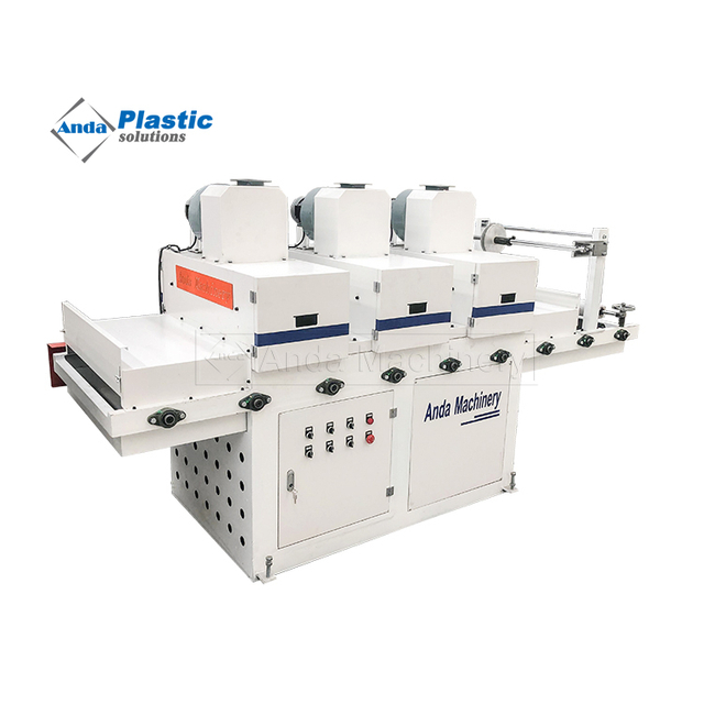 Línea de impresión de techo de PVC de doble color y recubrimiento UV