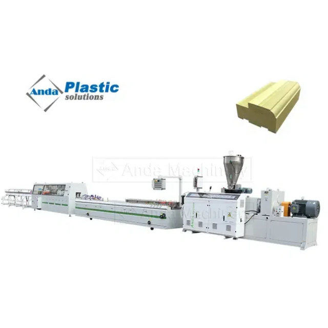 L&iacute;nea de producci&oacute;n de perfil de marco de puerta s&oacute;lida de WPC