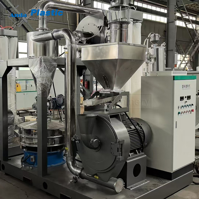 Anda Máquina de molinillo de polvo de plástico de PVC de energía de servicio pesado