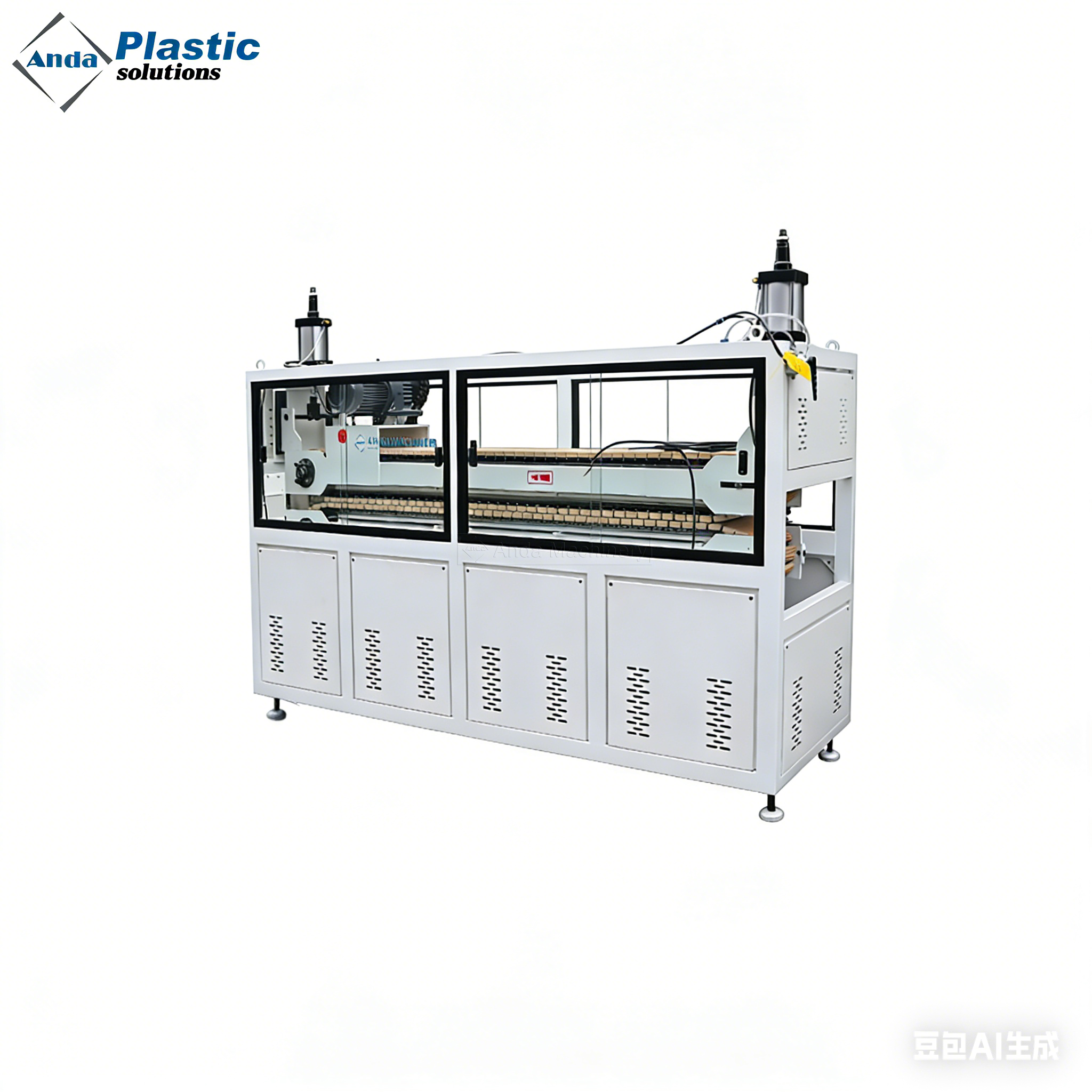 Máquina para fabricar paneles de pared estriados de WPC de alta velocidad