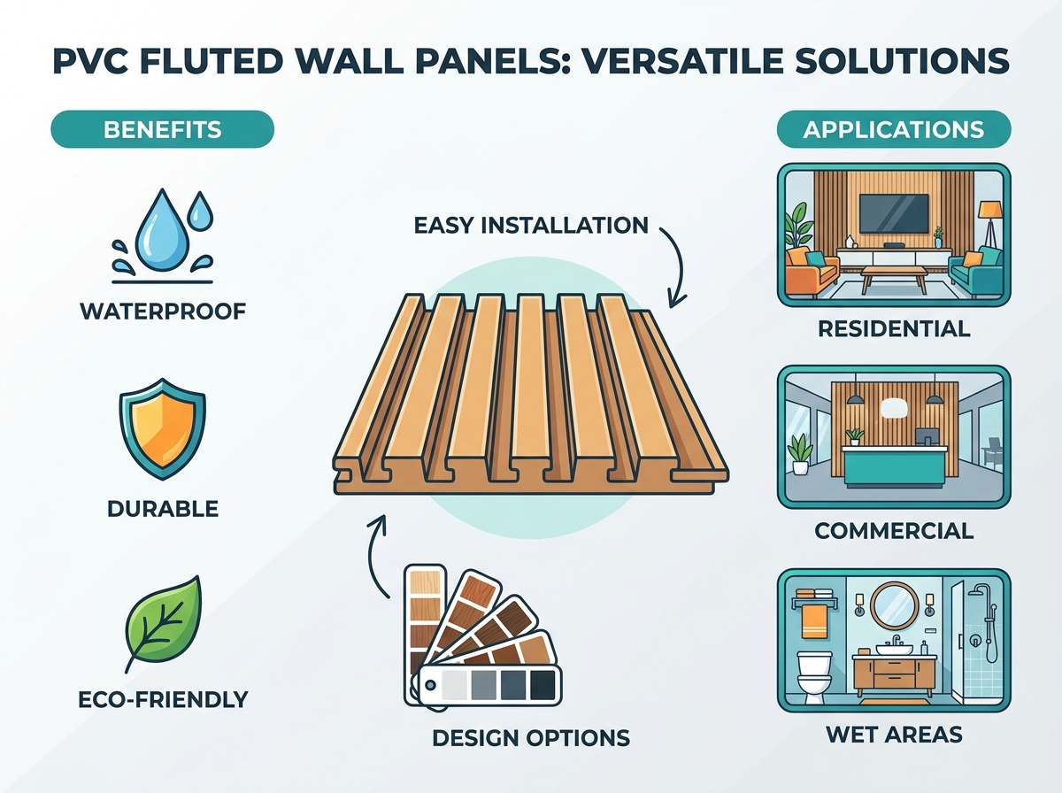 Ejemplos de instalaci&oacute;n y dise&ntilde;o de paneles de pared estriados de PVC en interiores modernos