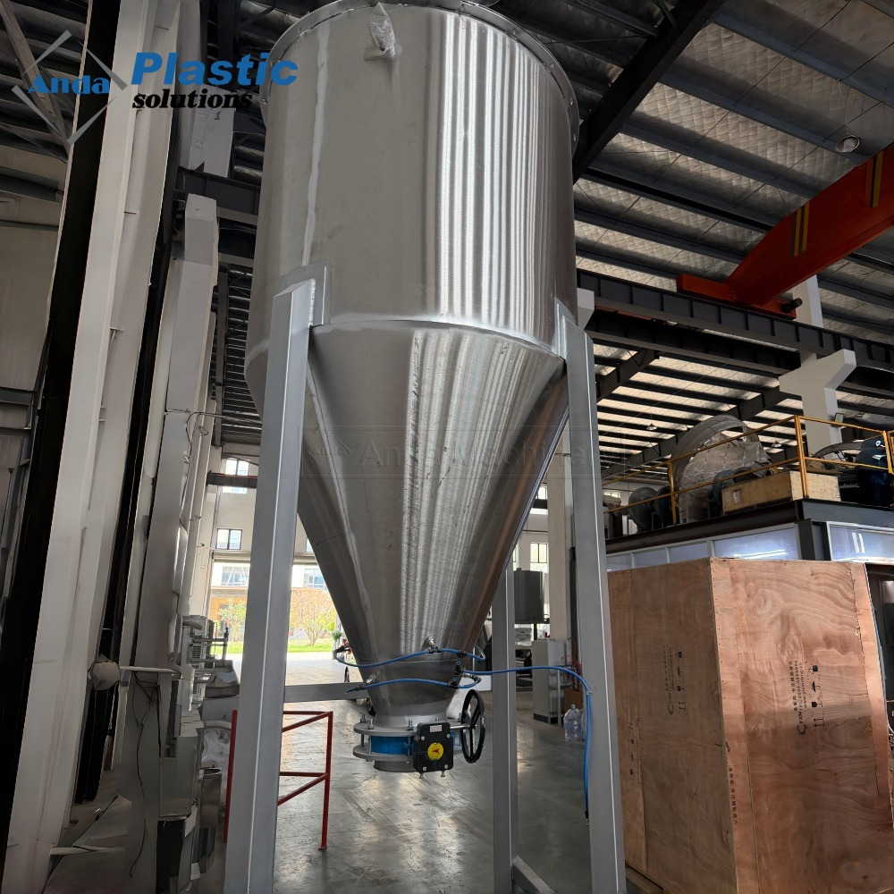 Silo de almacenamiento de polvo de acero inoxidable con fluidizador neumático